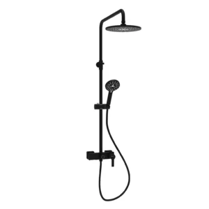 columna de ducha monomando negro mate ajustable banera cano 3 chorros 1