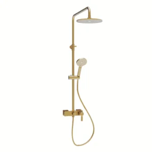 columna de ducha monomando oro cepillado ajustable banera cano 3 chorros 1