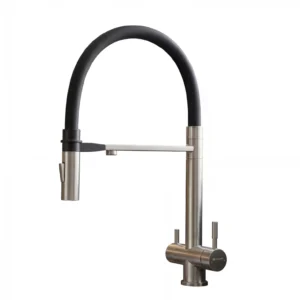 grifo cocina monomando osmosis flexible acerocepillado rociador extraible 3 modos salida 1