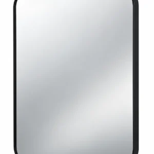 espejo de baño rectangular marco negro estela 1