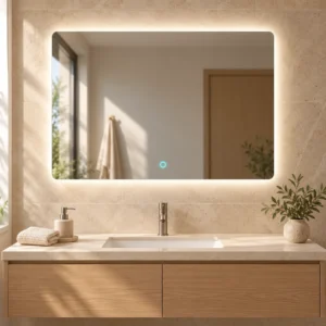 espejo de baño rectangular retroiluminado touch nimbo 2